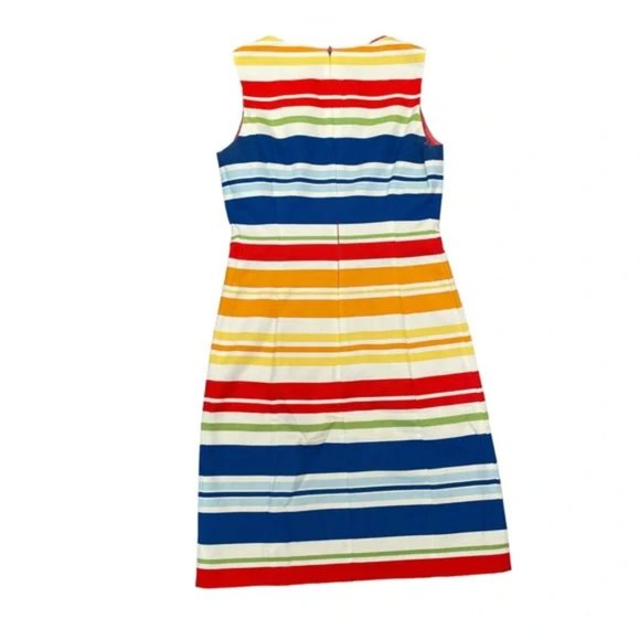 Anthropologie Tabitha Striped Embroidered Sheath dress Size 2 - Picture 5 of 7